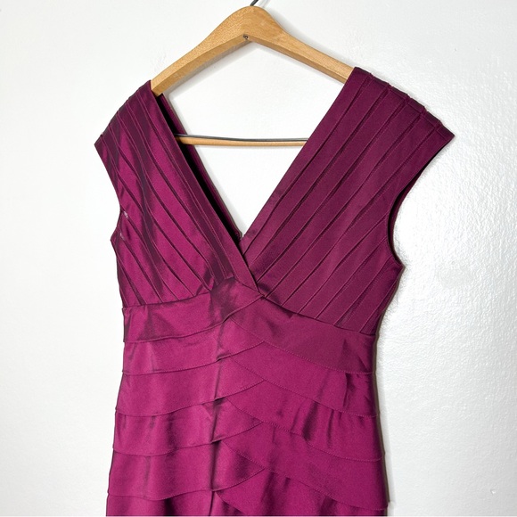 Adrianna Papell Semi Formal Cocktail Dress Burgundy Merlot Purple Red 6 - Picture 3 of 9